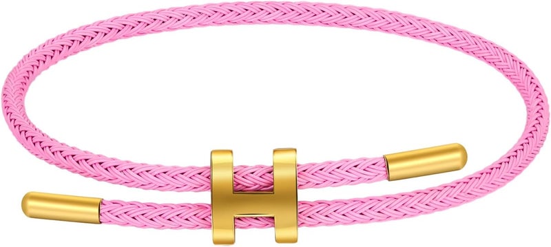 AIMADE Store Bracelets for Women Adjustable Charm Bracelet, 18k Gold-plated Buckle Design Titanium Steel Wire Rope Women's Gift Jewelry - Image 1